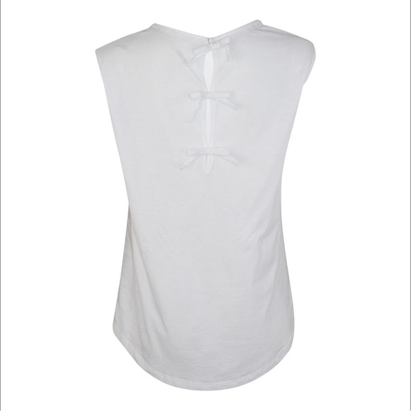 NWT Cloth and Steel Italy Claire with Bow Accent Closure Sleeveless Shirt L - Picture 3 of 6